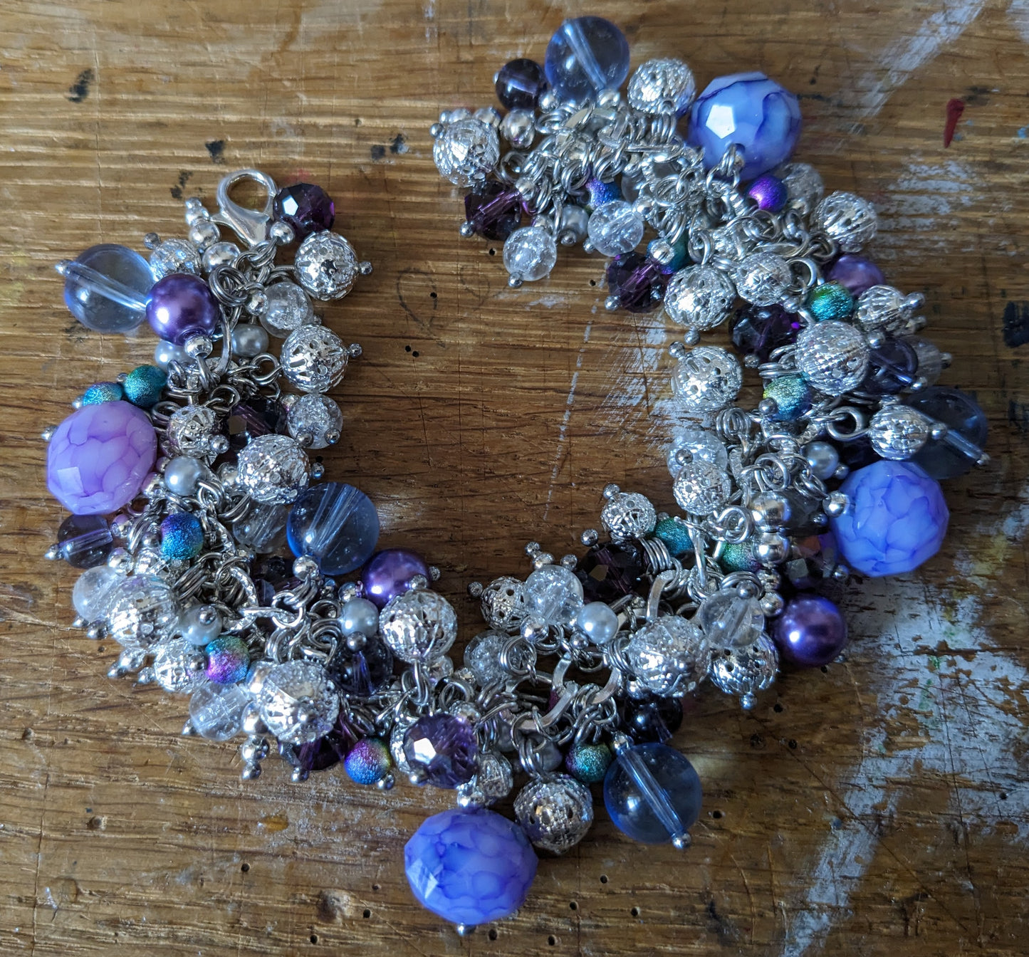 Purple Cluster Bracelet
