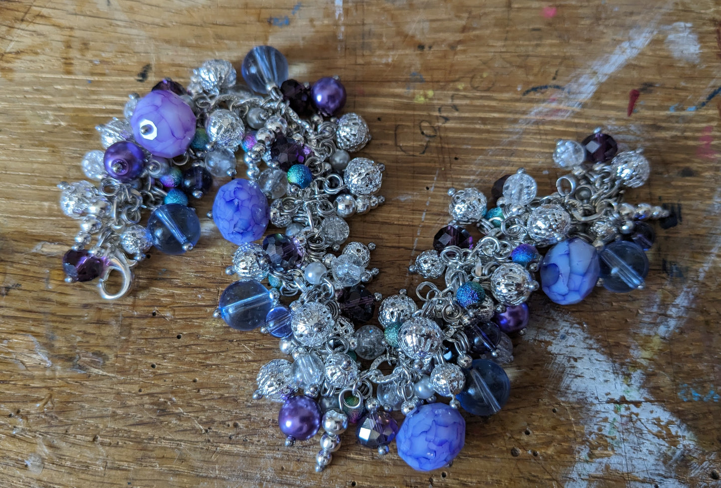 Purple Cluster Bracelet