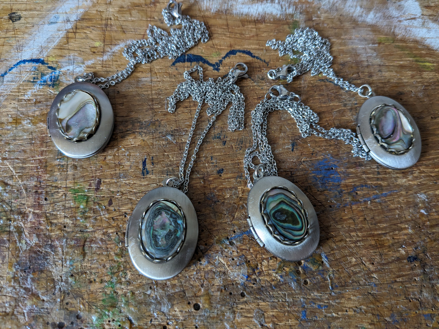 Abalone Shell Steel Locket