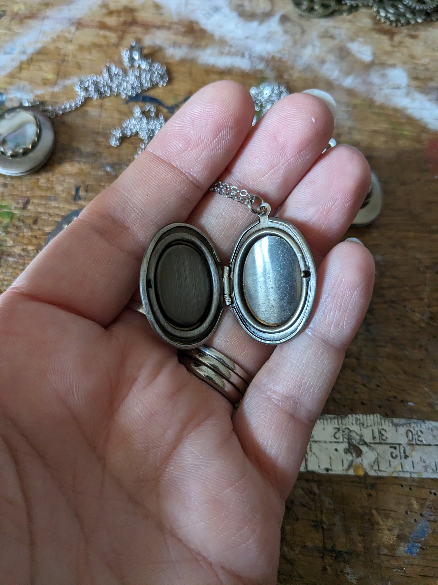 Abalone Shell Steel Locket