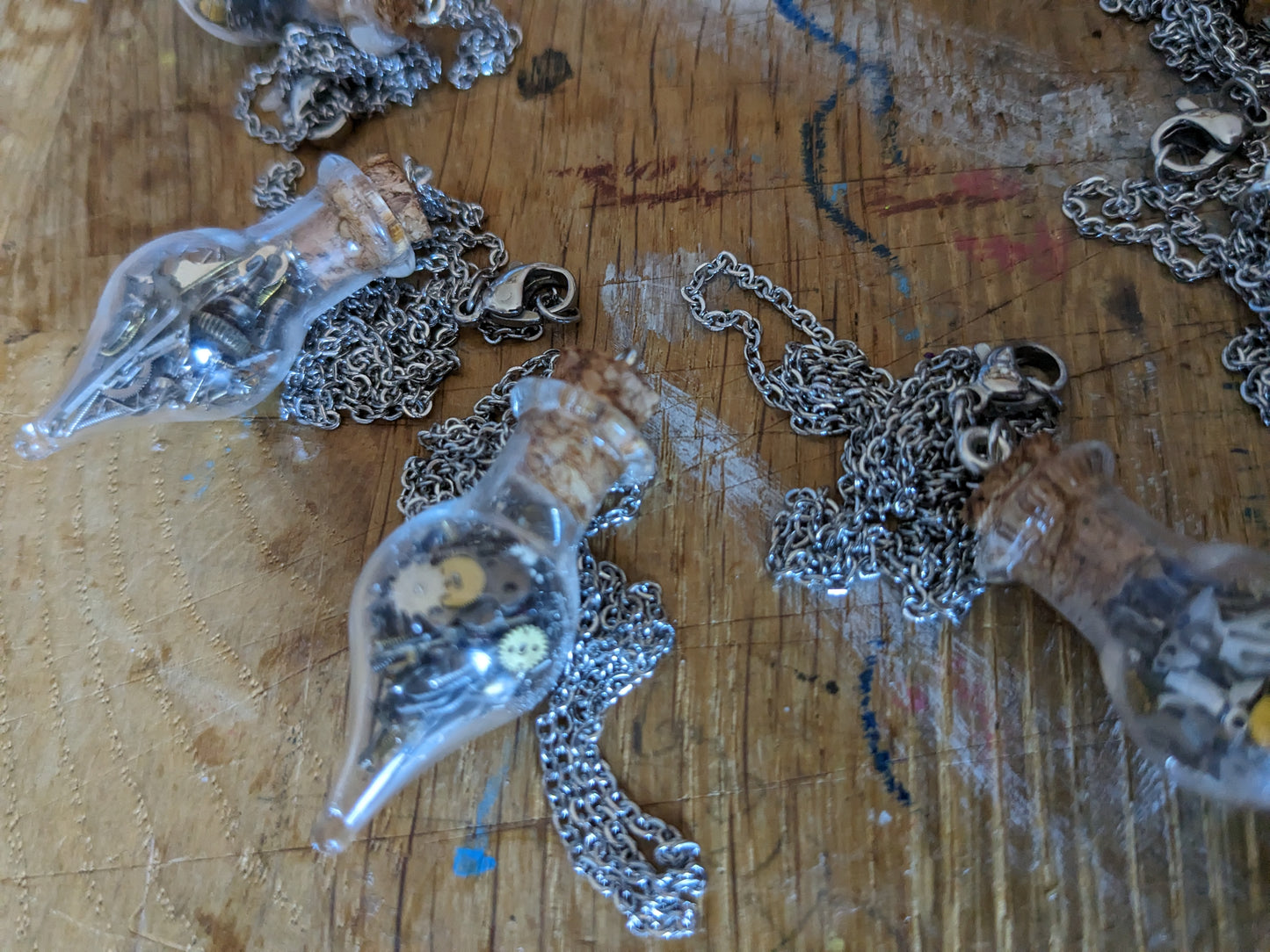 Glass vial necklace