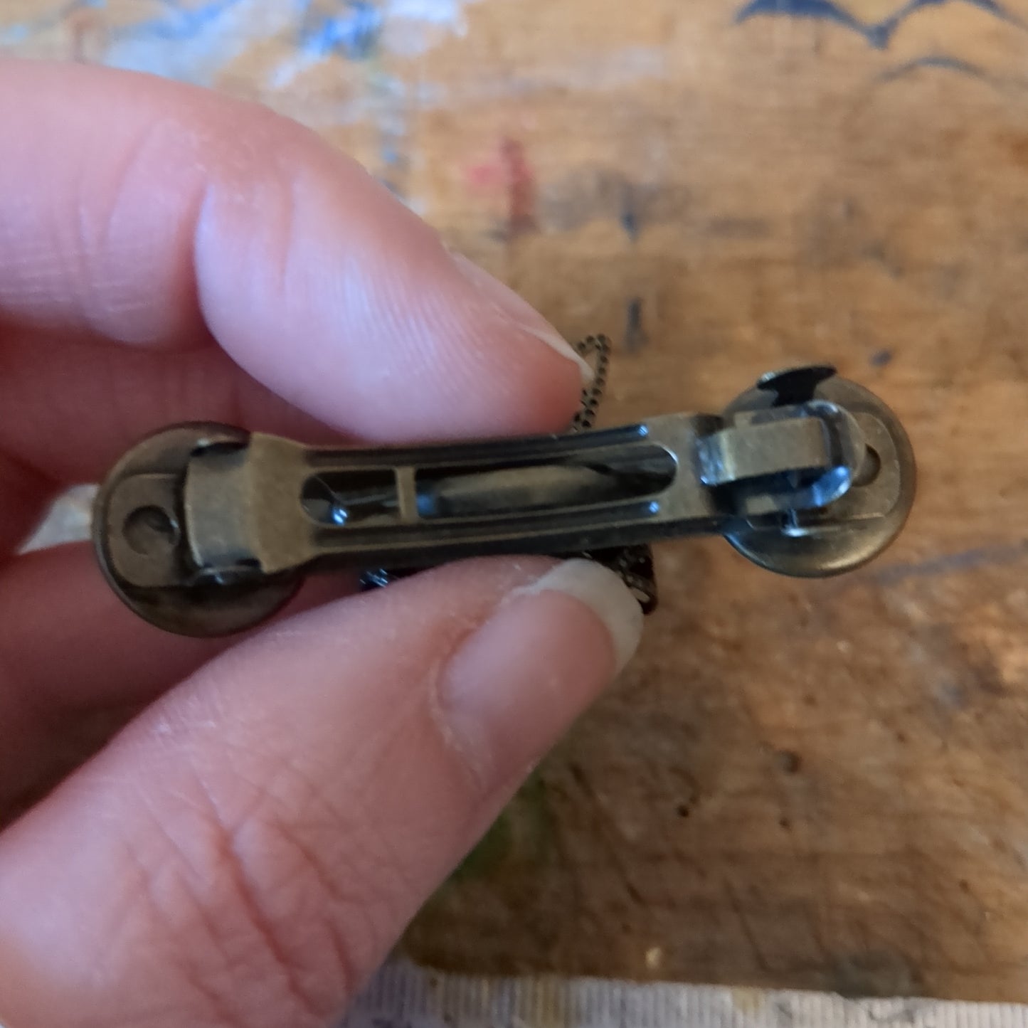 Cog and Filigree Bow Hair Clip