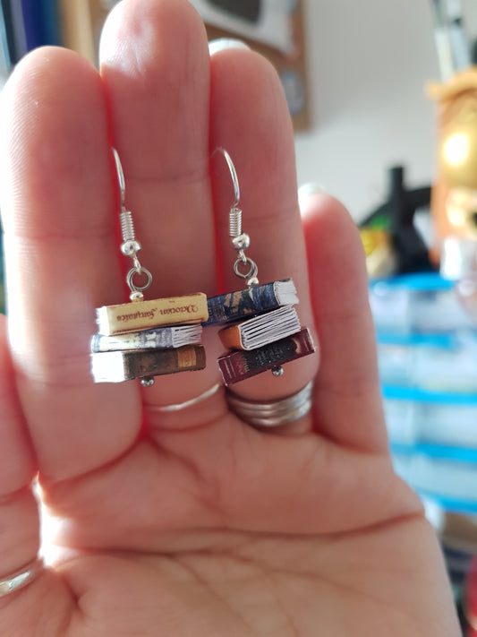 Mini Book Earrings