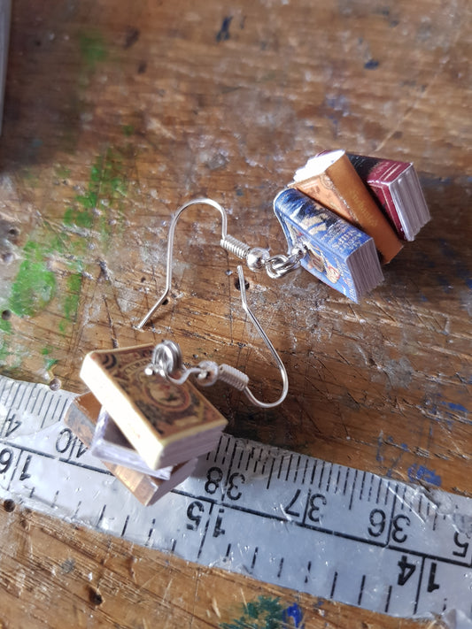 Mini Book Earrings