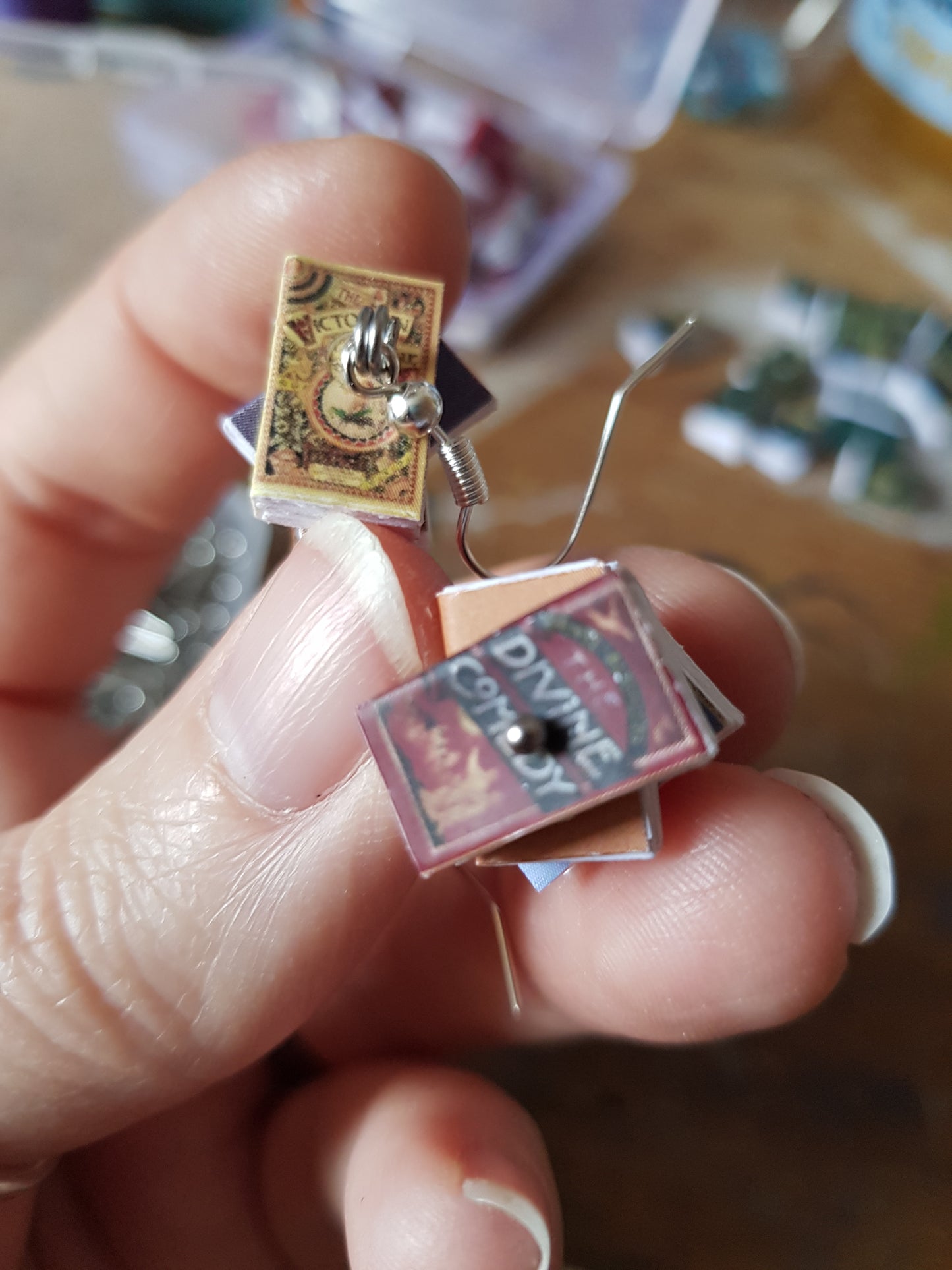 Mini Book Earrings