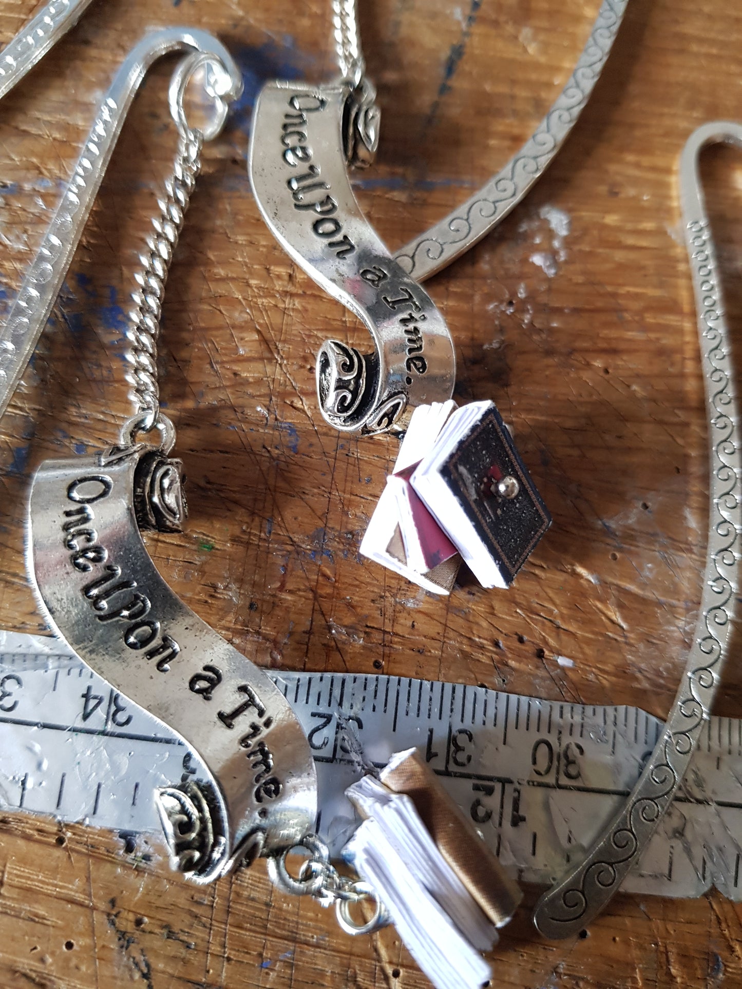 Once Upon A Time Book Hook Bookmark With Miniature Books