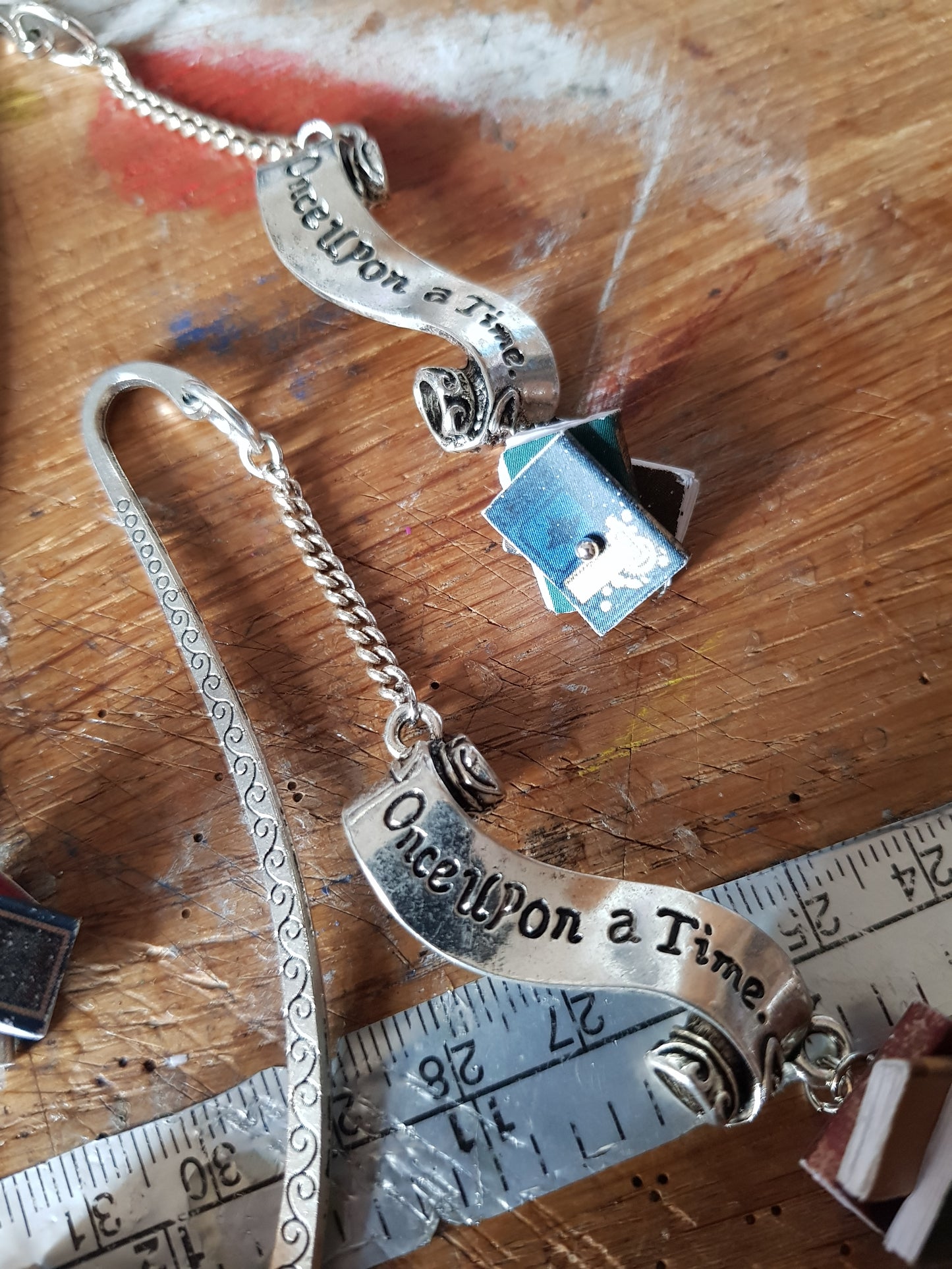 Once Upon A Time Book Hook Bookmark With Miniature Books
