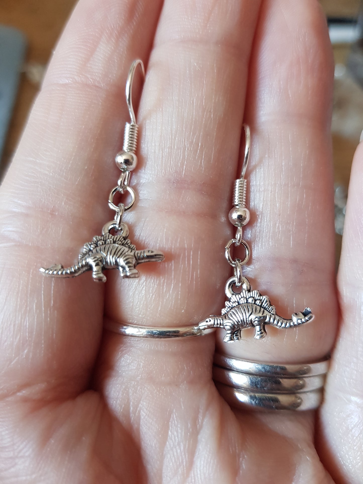 Stegasaurus Dinosaur Earrings