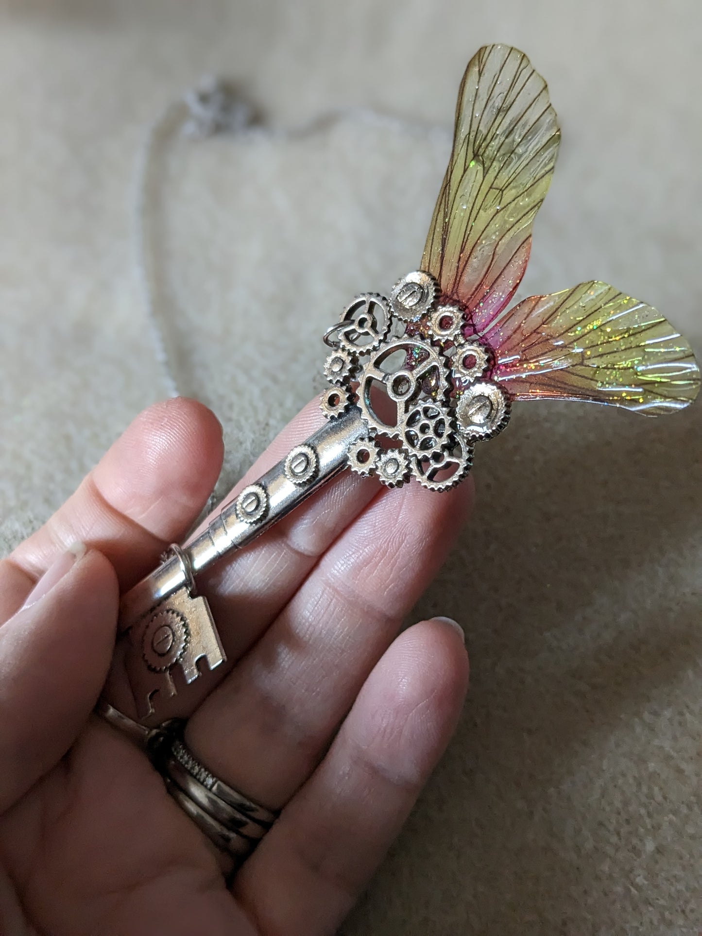 Large Steampunk Skeleton Key Necklace
