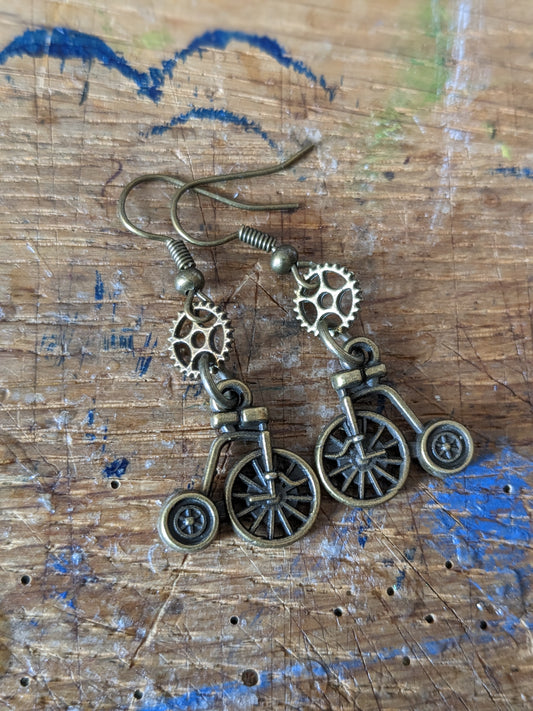 Penny Farthing Earrings