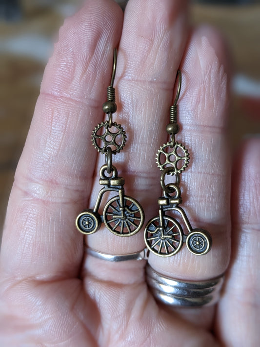 Penny Farthing Earrings