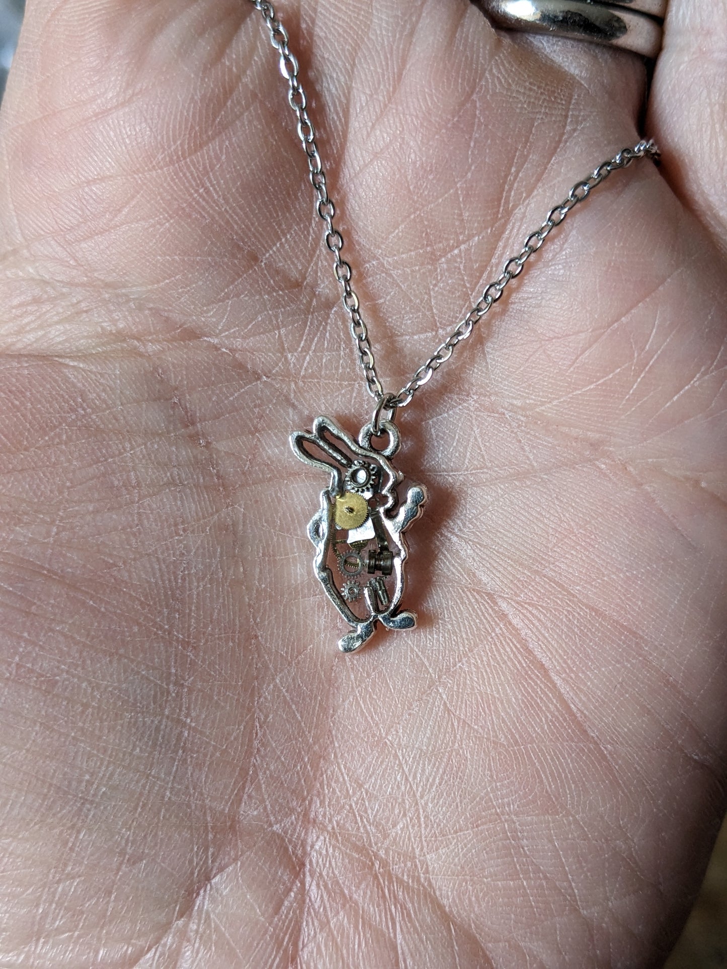 White Rabbit Resin Set Watch Parts Pendant