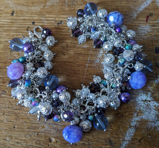 Purple Cluster Bracelet