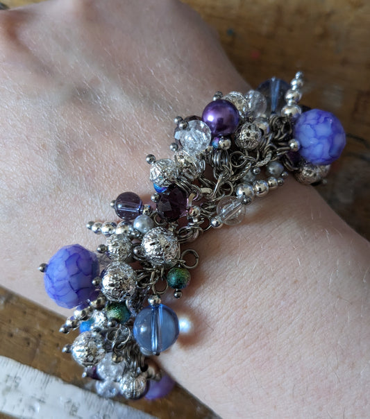 Purple Cluster Bracelet