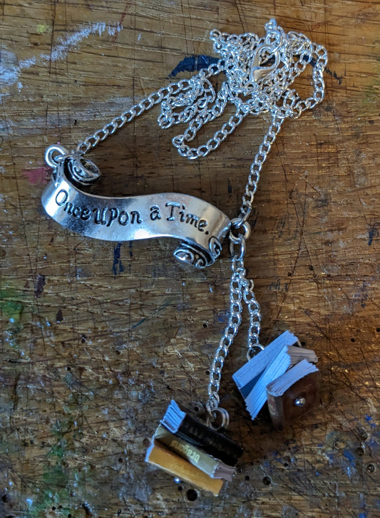Once Upon A Time Miniature Book Necklace