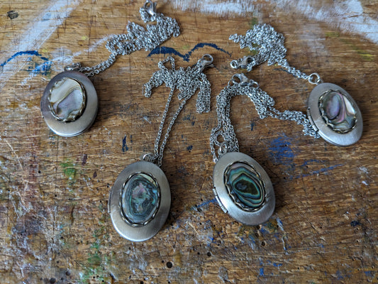 Abalone Shell Steel Locket