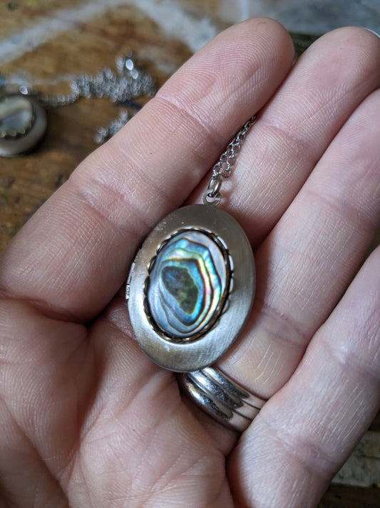 Abalone Shell Steel Locket