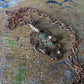 Copper Plated Oak Leaf Pendant with Watch Parts