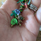 Bird and Flowers Wire wrapped Key Pendant