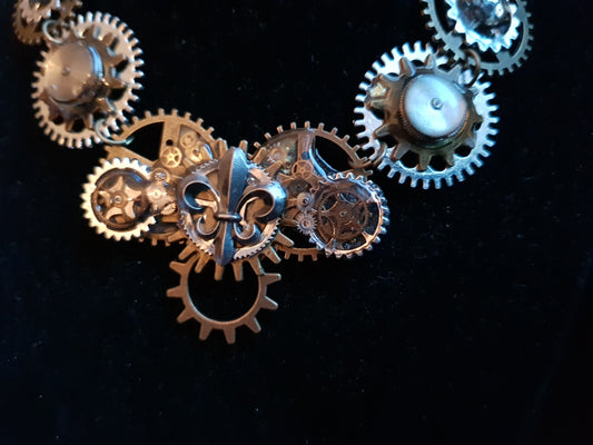 Fleur De Lys Steampunk Necklace
