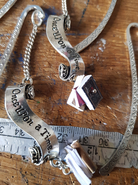 Once Upon A Time Book Hook Bookmark With Miniature Books