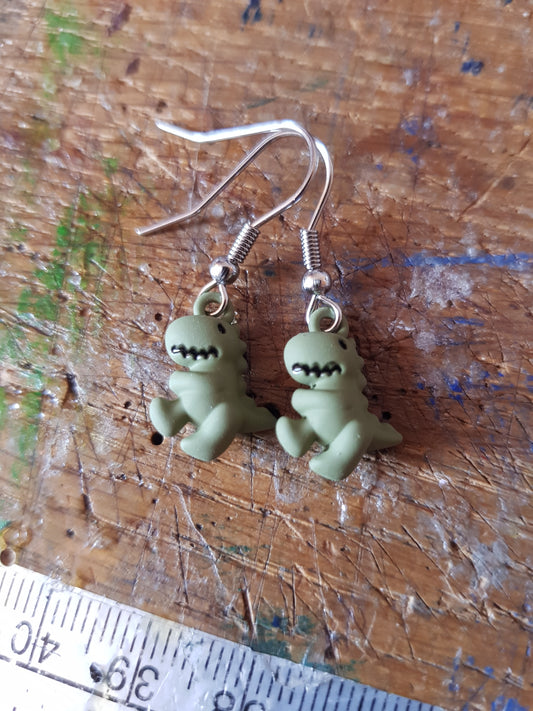 Tiny Dinosaur Earrings
