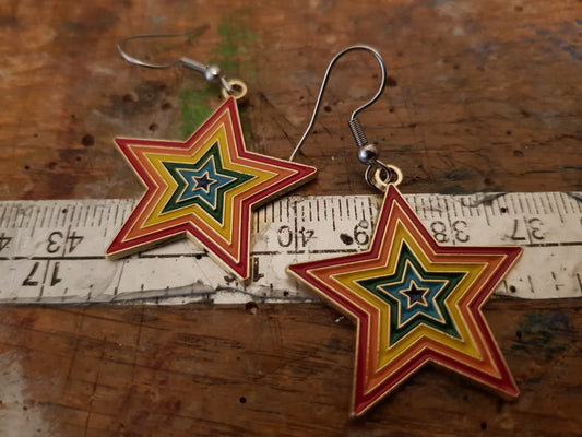 Rainbow Star Earrings