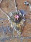 Delicate Pink Stone Steampunk Necklace