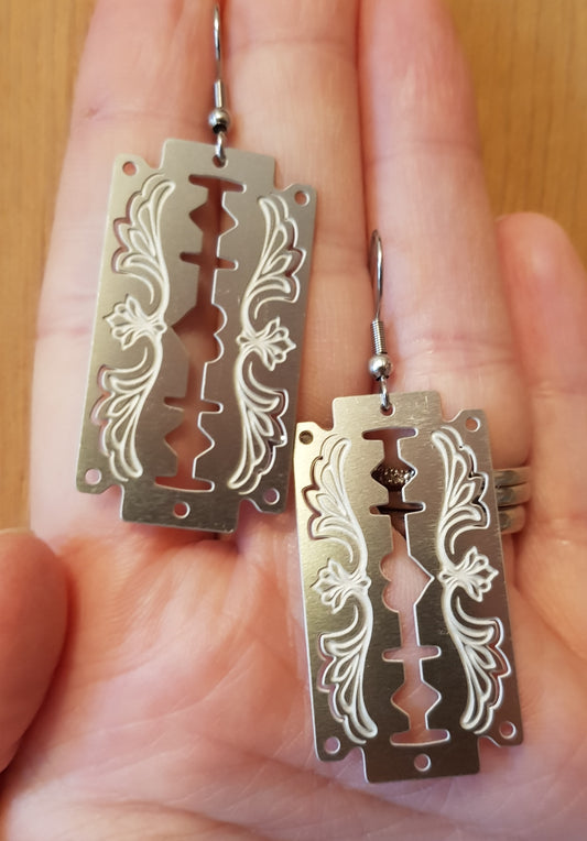 Ornate Raxor Blade Earrings