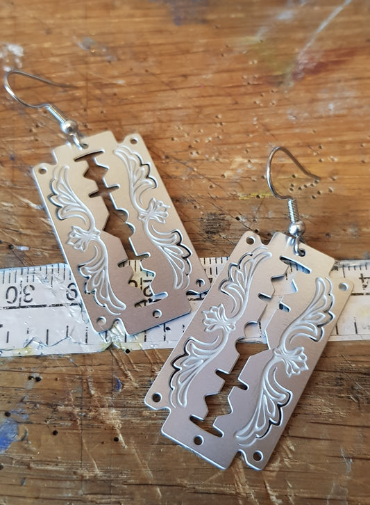 Ornate Raxor Blade Earrings