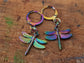 Titanium Toned Dragonfly Earrings