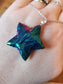 Rainbow Titanium Druzy Star Pendant