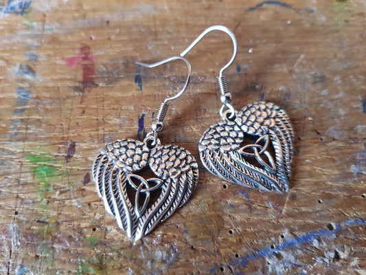 Winged Triquetra Earrings