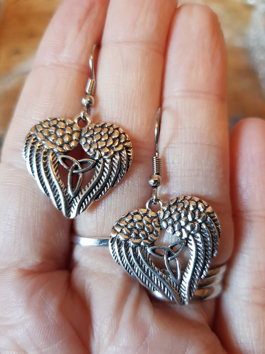 Winged Triquetra Earrings
