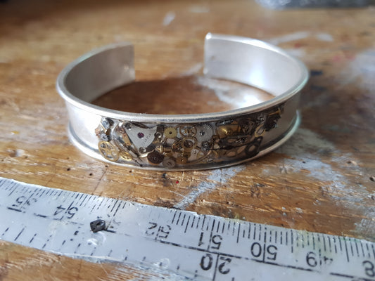 Silver Toned Channel Bracelet