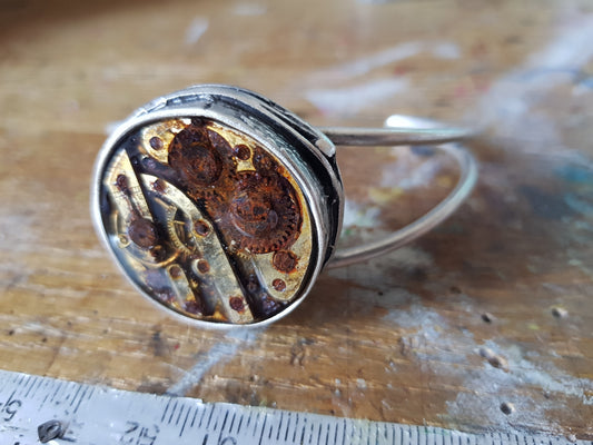 Large Complete Rusty Mechanism Bangle