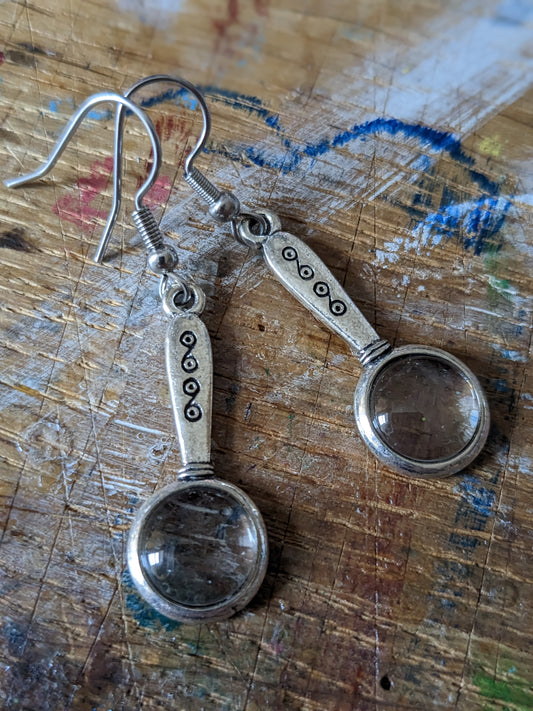 Magnifying Glass Earrings