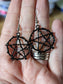 Black Pentagram Earrings
