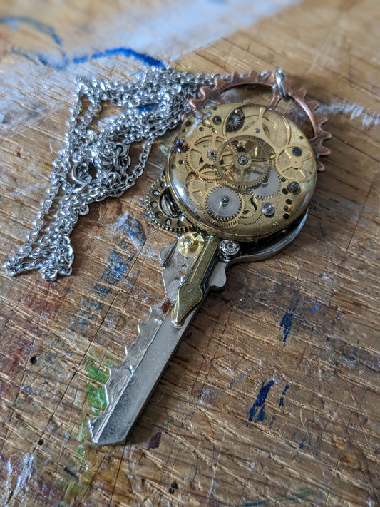 Upcycled Door Key Pendant