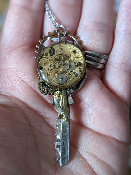 Upcycled Door Key Pendant