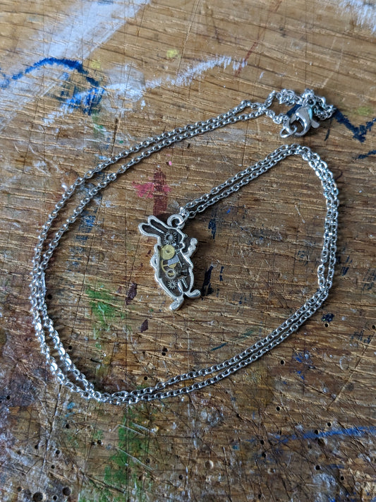 White Rabbit Resin Set Watch Parts Pendant
